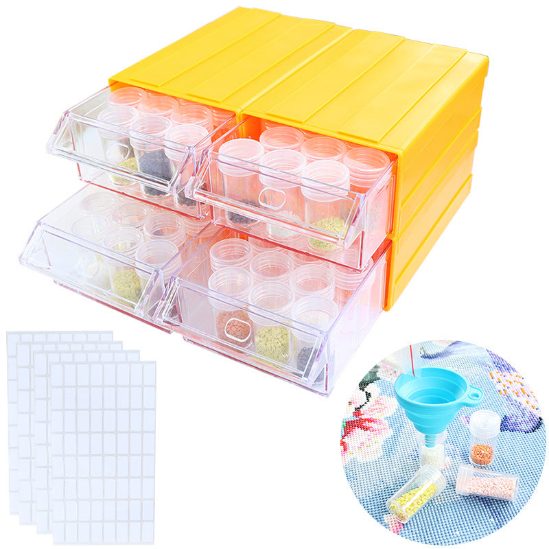 Drills Storage box With funnel and stickers