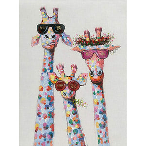 Full Diamond Painting kit - Giraffe family