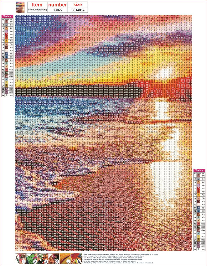 Full Diamond Painting kit - Beautiful view of the seaside
