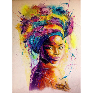 Full Diamond Painting kit - Watercolor lady