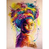 Full Diamond Painting kit - Watercolor lady
