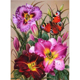 Full Diamond Painting kit - Beauty flowers and butterfly