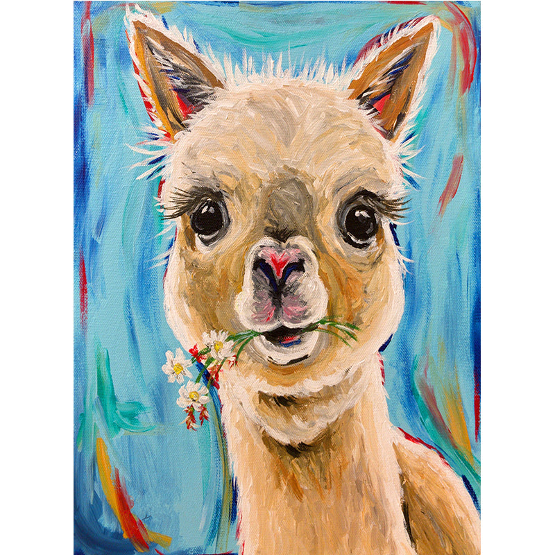 Full Diamond Painting kit - Alpaca
