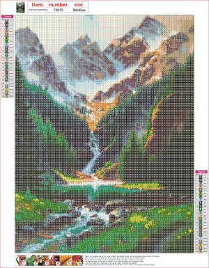 Full Diamond Painting kit - Mountains and waterfalls