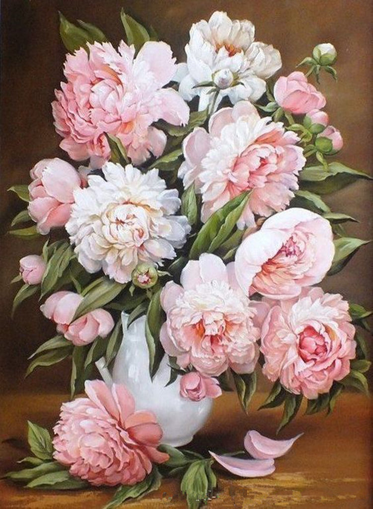Full Diamond Painting kit - Beautiful peonies