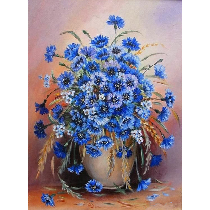 Full Diamond Painting kit - Blue flower