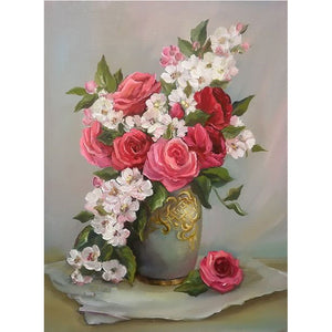 Full Diamond Painting kit - Flowers on vase