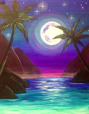 Full Diamond Painting kit - The river under the moonlight