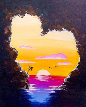 Full Diamond Painting kit - The sea under the setting sun