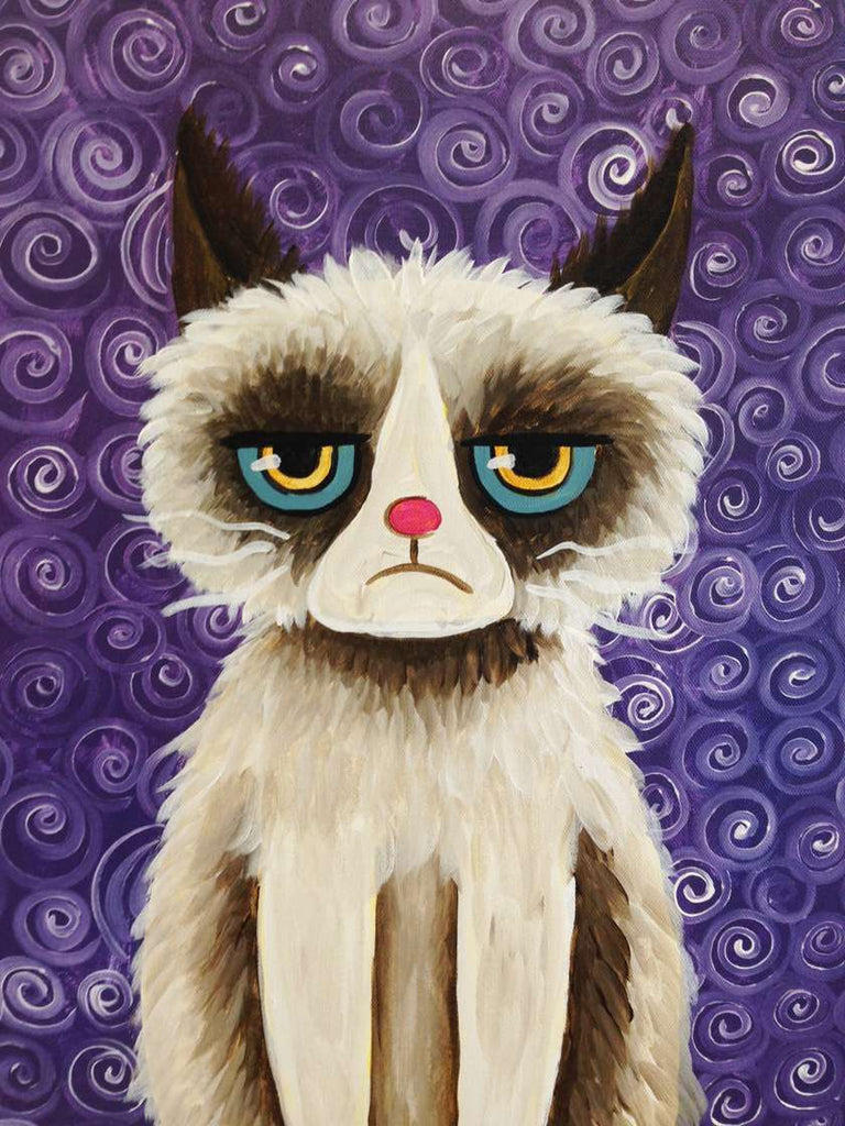 Full Diamond Painting kit - Depressed cat