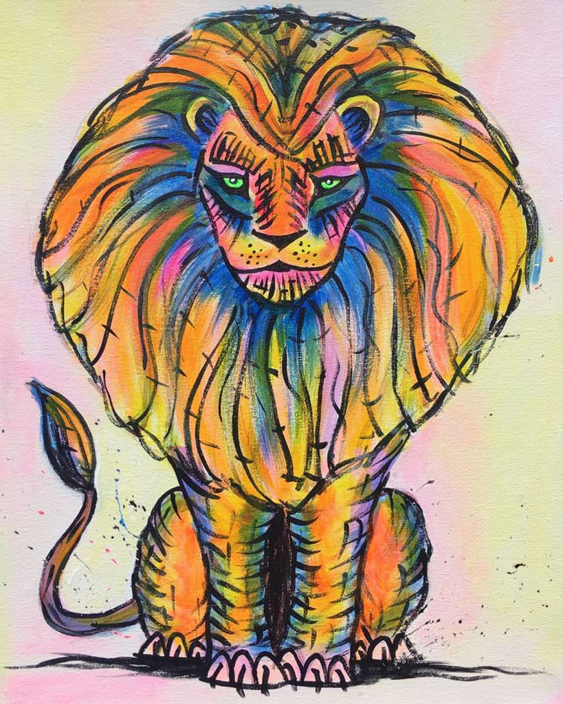 Full Diamond Painting kit - Cute lion