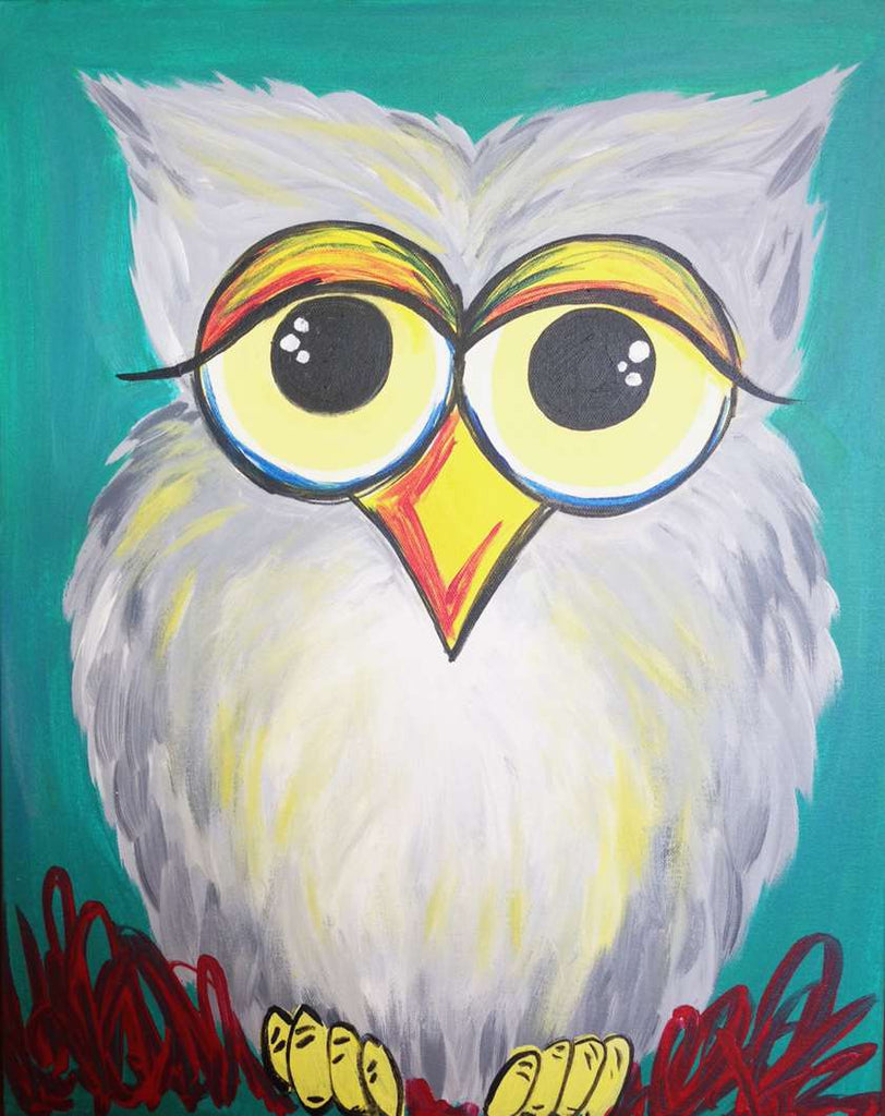 Full Diamond Painting kit - Big Eyed Owl