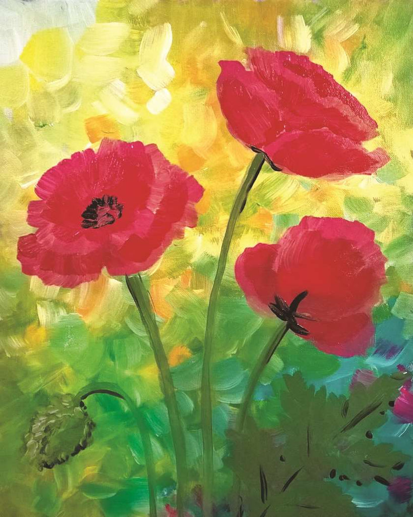 Full Diamond Painting kit - Beautiful red flower