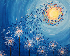 Full Diamond Painting kit - Dandelions in the sun