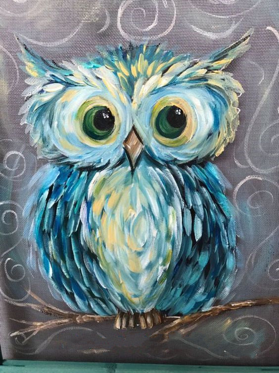 Full Diamond Painting kit - Cute owl