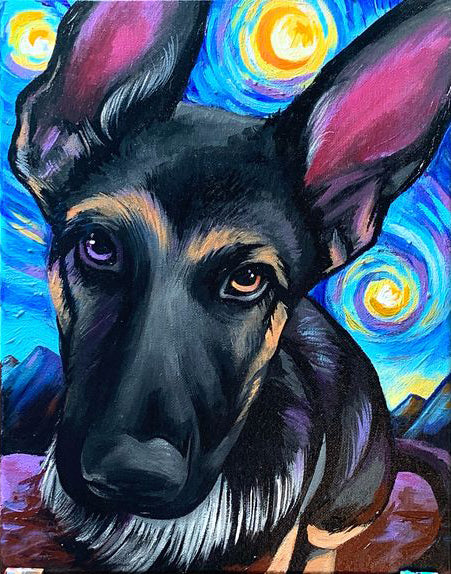 Full Diamond Painting kit - Black dog
