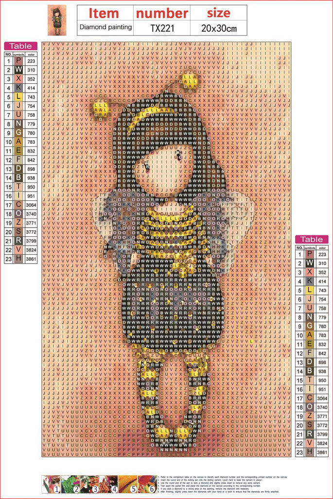 Full Diamond Painting kit - Gorjuss girl