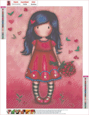 Full Diamond Painting kit - Gorjuss girl