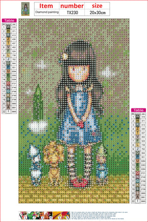 Full Diamond Painting kit - Gorjuss girl