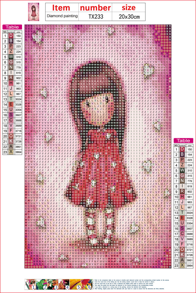 Full Diamond Painting kit - Gorjuss girl
