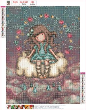 Full Diamond Painting kit - Gorjuss girl