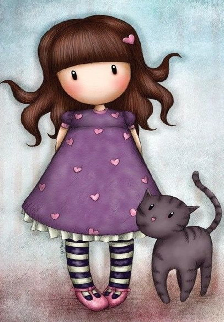 Full Diamond Painting kit - Gorjuss girl