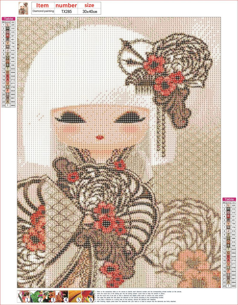 Full Diamond Painting kit - Japanese Muppet Girl