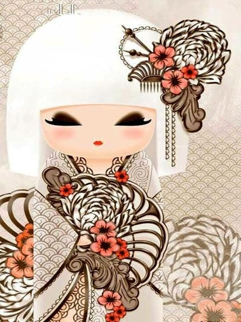 Full Diamond Painting kit - Japanese Muppet Girl