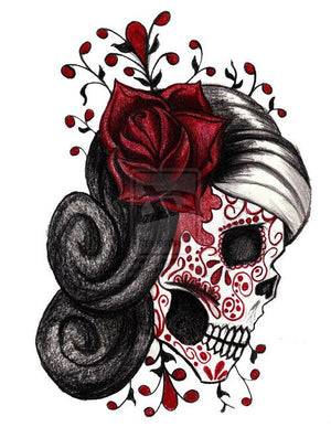 Full Diamond Painting kit - Skull girl