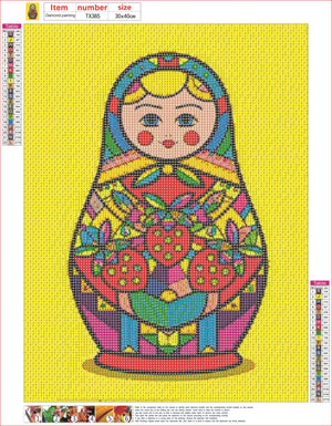 Full Diamond Painting kit - Russian doll
