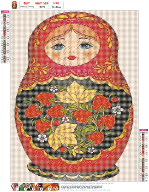 Full Diamond Painting kit - Russian doll