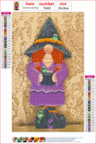 Full Diamond Painting kit - Christmas gnome and frog