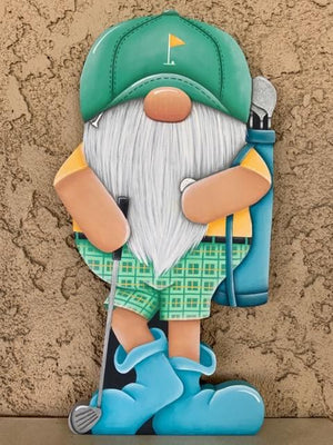 Full Diamond Painting kit - Christmas gnome in golf outfit