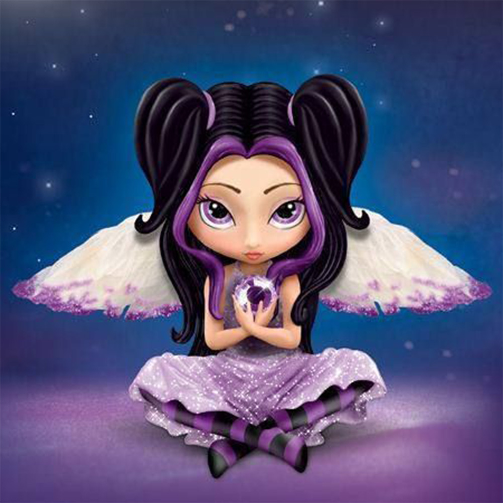 Full Diamond Painting kit - Purple Elf