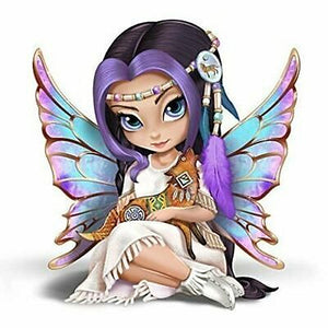 Full Diamond Painting kit - Retro Purple Elf