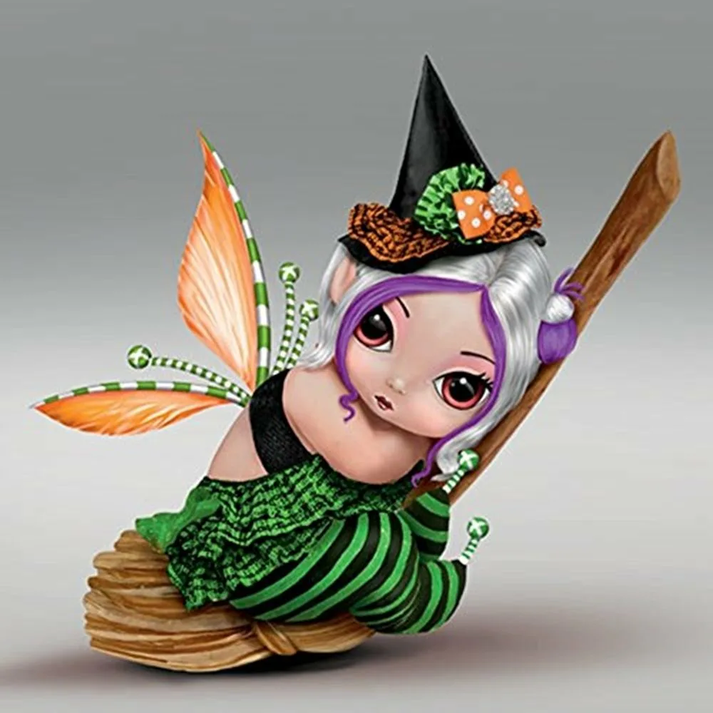 Full Diamond Painting kit - Broom Elf