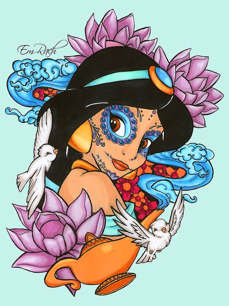 Full Diamond Painting kit - Cartoon Halloween girl