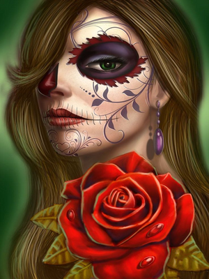 Full Diamond Painting kit - Halloween girl
