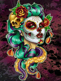 Full Diamond Painting kit - Cartoon Halloween lady