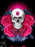 Full Diamond Painting kit - Skeleton wearing ruby