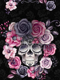Full Diamond Painting kit - Skull and flowers