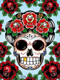 Full Diamond Painting kit - Skull and flowers