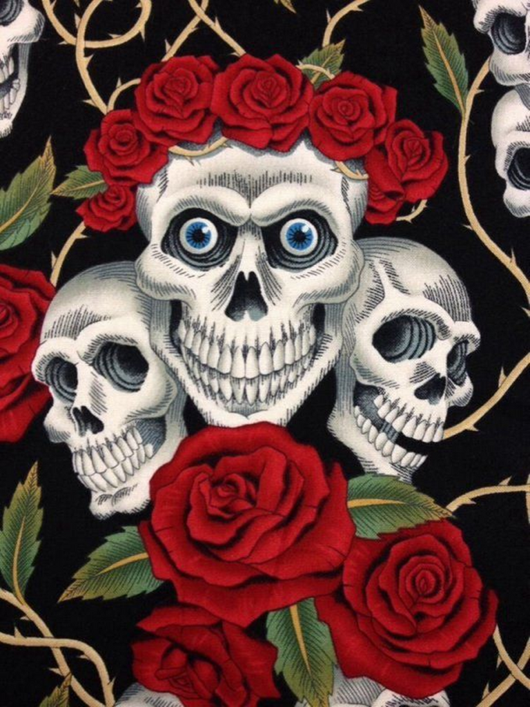 Full Diamond Painting kit - Skull and roses
