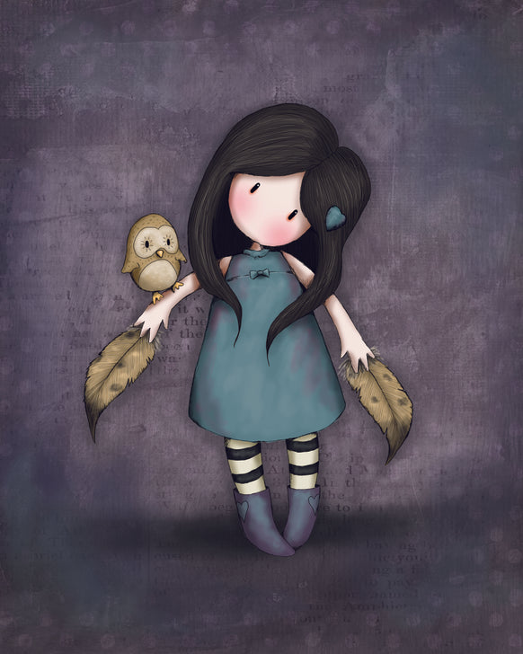 Full Diamond Painting kit - Gorjuss girl - The Owl