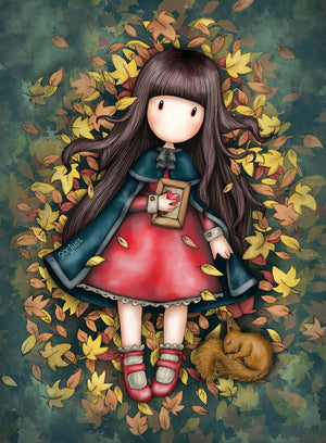 Full Diamond Painting kit - Gorjuss girl - Autumn Leaves