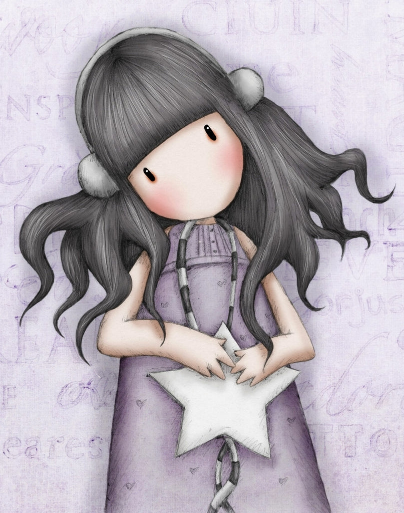Full Diamond Painting kit - Gorjuss girl - All These Words