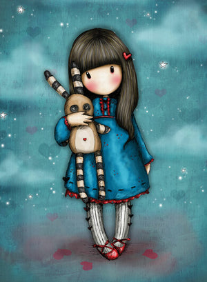 Full Diamond Painting kit - Gorjuss girl - Hush Little Bunny