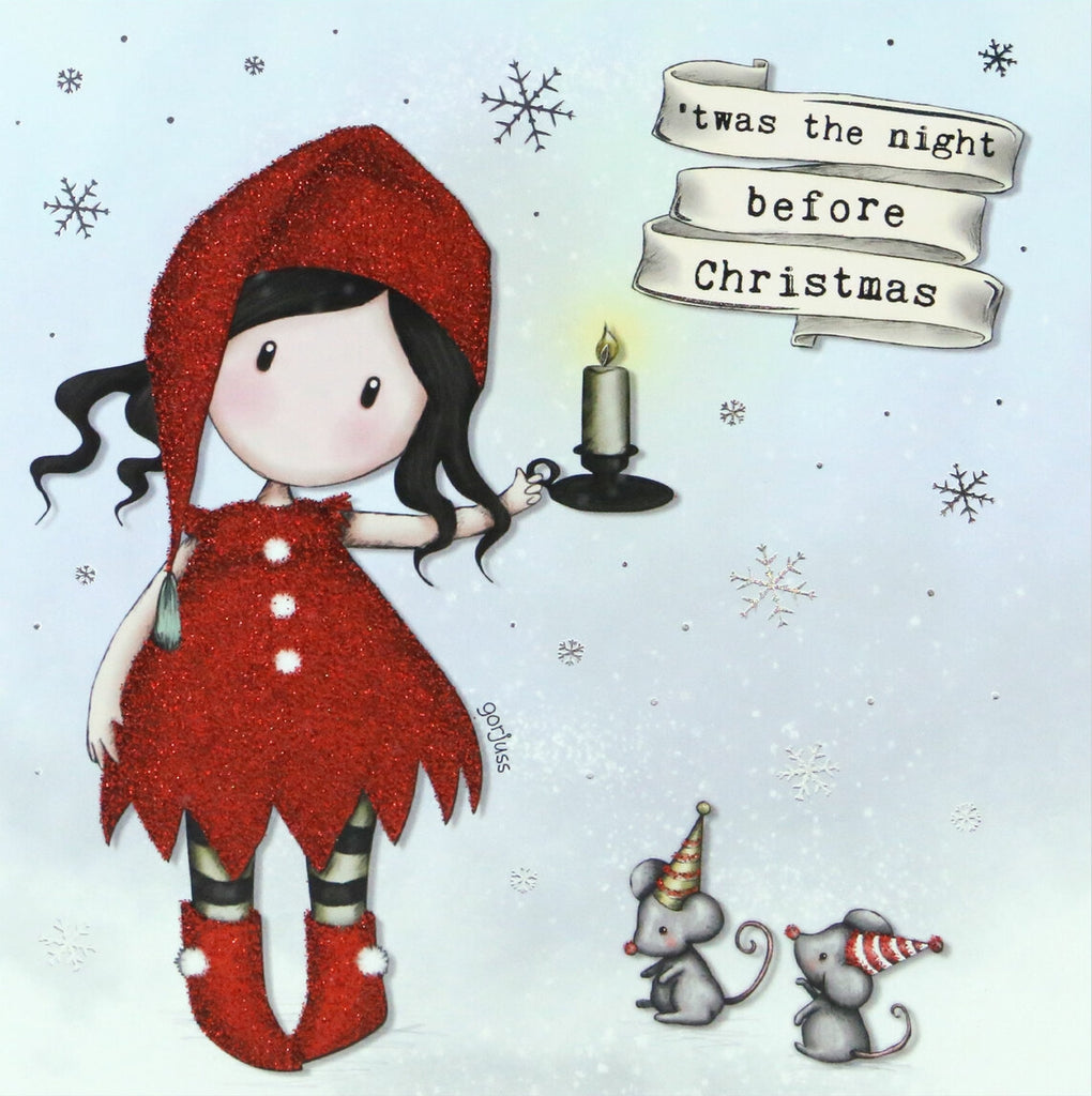 Full Diamond Painting kit - Gorjuss girl - Twas The Night Before Christmas (Night Light)