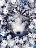 Full Diamond Painting kit - Fox on the flowers
