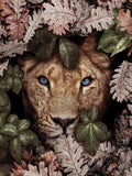 Full Diamond Painting kit - Lion on the flowers